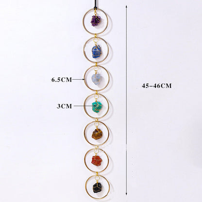 🔥HOT SALE 50% OFF!!!💖Good Luck Raw Crystal 7 Chakra Gemstone Wall Decor