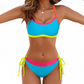 Women's Padded Wire-Free Athletic 2-Piece Swimsuit