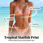 🌸Only ￡12.99!!!🔥2026 New Arrivals 50% OFF👙Starfish Print Ribbed Texture Bikini Set
