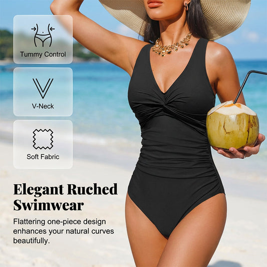 💥Special Sale 49% OFF👙Women's Tummy Control One-Piece Swimsuit
