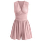 🥳2026 HOT SALE🥳💞50K+ SOLD!👗🌸 50% OFF! V-Neck Ruched Waist Romper – Sleeveless & flattering, pleated waist defines curves. Soft & breathable, perfect for sunny days. Sizes S-2XL. Your effortless summer go‑to. 🦋✨