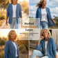 🧥 Last Week Special Price:£ 25.99✨ Women's Classic Button Front Denim Jacket – V-Neck, Breathable Fabric & Relaxed Fit 💙