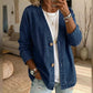 🧥 Last Week Special Price:£ 25.99✨ Women's Classic Button Front Denim Jacket – V-Neck, Breathable Fabric & Relaxed Fit 💙
