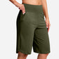 🏆 Last Day Special Price £10.99 ! 💐Women's Bermuda Shorts with Pockets -👍Knee Length Athletic Casual Long Shorts