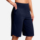 🏆 Last Day Special Price £10.99 ! 💐Women's Bermuda Shorts with Pockets -👍Knee Length Athletic Casual Long Shorts