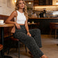 ⏳Limited-time 50% OFF💓Women's Smocked High Waist Wide Leg Pants💗👖-Effortless Style✨