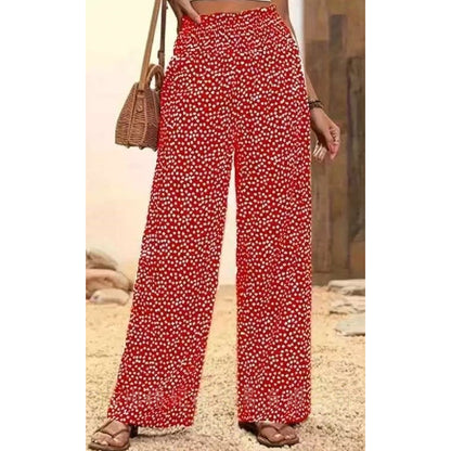 ⏳Limited-time 50% OFF💓Women's Smocked High Waist Wide Leg Pants💗👖-Effortless Style✨