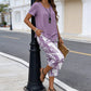 👗 LIMITED TIME: 50% OFF! 🔥Casual Round Neck Layered Tunic Top and Wide Leg Pants Set, Breathable Polyester ✨