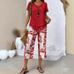 👗 LIMITED TIME: 50% OFF! 🔥Casual Round Neck Layered Tunic Top and Wide Leg Pants Set, Breathable Polyester ✨