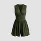🥳2026 HOT SALE🥳💞50K+ SOLD!👗🌸 50% OFF! V-Neck Ruched Waist Romper – Sleeveless & flattering, pleated waist defines curves. Soft & breathable, perfect for sunny days. Sizes S-2XL. Your effortless summer go‑to. 🦋✨