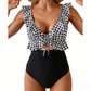 🏖️Summer Hot Sale 50% OFF🌊Women’s Tummy-Control One-Piece Swimsuit🩱Flattering V-Neck🩱Ruched Slimming Design🌸Elegant Ruffle & Chic Cut-Out 💕