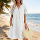 🏖️50% OFF!Only ￡13.99!!🔥Limited Time👗Women's V-Neck Tunic Dress – Relaxed Fit, Pockets & Breathable🍃