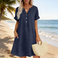 🏖️50% OFF!Only ￡13.99!!🔥Limited Time👗Women's V-Neck Tunic Dress – Relaxed Fit, Pockets & Breathable🍃