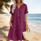 🏖️50% OFF!Only ￡13.99!!🔥Limited Time👗Women's V-Neck Tunic Dress – Relaxed Fit, Pockets & Breathable🍃