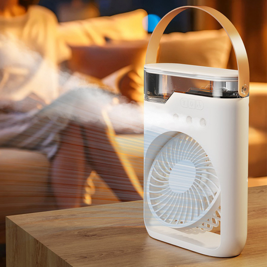 🔥50% Off Hot Sale❄️ 3-Nozzle Ice‑Ready Mist Fan | Powerful Cooling Mist + Refreshing Breeze – Beat the Heat Indoors & Outdoors, Summer Essential!🧊