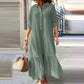 📢📢50% OFF !! ⏰Women's Vintage Lapel Neck Long Dress👗