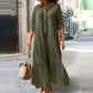 📢📢50% OFF !! ⏰Women's Vintage Lapel Neck Long Dress👗