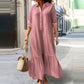 📢📢50% OFF !! ⏰Women's Vintage Lapel Neck Long Dress👗