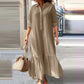 📢📢50% OFF !! ⏰Women's Vintage Lapel Neck Long Dress👗