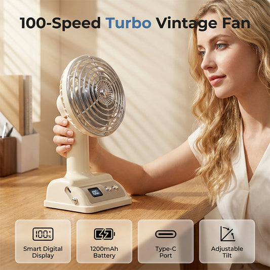 📢📢50% OFF !! ⏰Portable Air Cooling Desktop Table Fan🧊🍃