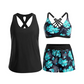 🔥2026 Hot Sale 50% OFF✨⚡ 50K+ SOLD! 🎁Women's 3-Piece Swimsuit Tankini Set with Shorts👙