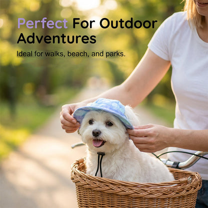 🐶50% Off✨Buy 1 Get 1 Free🧢 Adjustable Pet Bucket Hat with Ear Holes 🐾