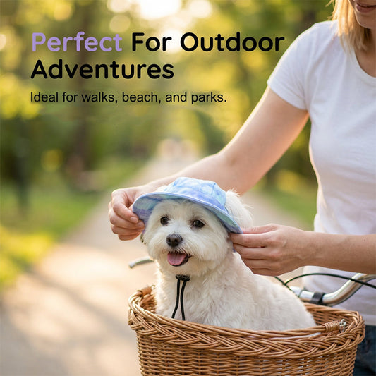 🐶50% Off✨Buy 1 Get 1 Free🧢 Adjustable Pet Bucket Hat with Ear Holes 🐾