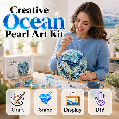 🌊 DIY Ocean Pearl Painting – 🪼Create Your Own Unique Wall Art with a Beautiful Sea Theme🐋