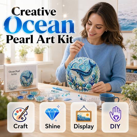 🌊 DIY Ocean Pearl Painting – 🪼Create Your Own Unique Wall Art with a Beautiful Sea Theme🐋