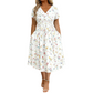🌺LAST DAY SALE ONLY￡16.99!!🌿Women's V-Neck Floral Print Dress with Twist Waist