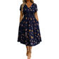 🌺LAST DAY SALE ONLY￡16.99!!🌿Women's V-Neck Floral Print Dress with Twist Waist