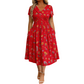 🌺LAST DAY SALE ONLY￡16.99!!🌿Women's V-Neck Floral Print Dress with Twist Waist