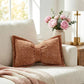 🎀 Soft Chenille Bow-Shaped Throw Pillow – Cozy Plush Decorative Cushion with Big Ribbon Design, Perfect for Sofa, Bed & Car 🛋️✨