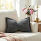 🎀 Soft Chenille Bow-Shaped Throw Pillow – Cozy Plush Decorative Cushion with Big Ribbon Design, Perfect for Sofa, Bed & Car 🛋️✨