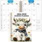 🏆Surprise Price: Only £8.99!!!🐄2026-2030 Monthly Planner Cute Highland Cow🗓️