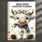 🏆Surprise Price: Only £8.99!!!🐄2026-2030 Monthly Planner Cute Highland Cow🗓️