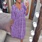 🔥LAST DAY SALE 50% OFF💖Bohemian casual print V-neck waist wrap long dress🌸